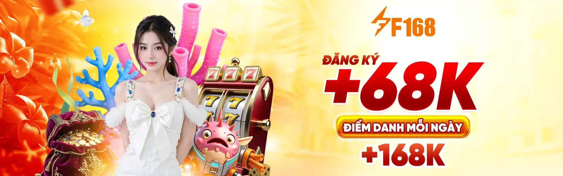 Thông báo ưu đãi F168 trên di động
